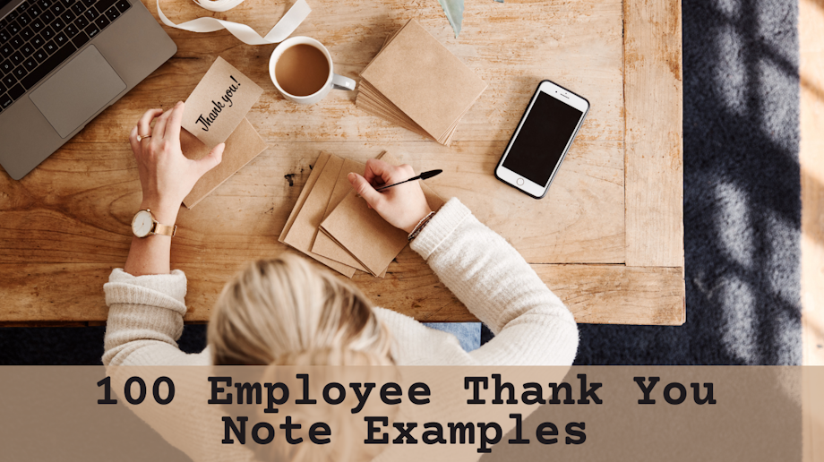 Employee Notes Example 100 Employee Thank You Note Examples