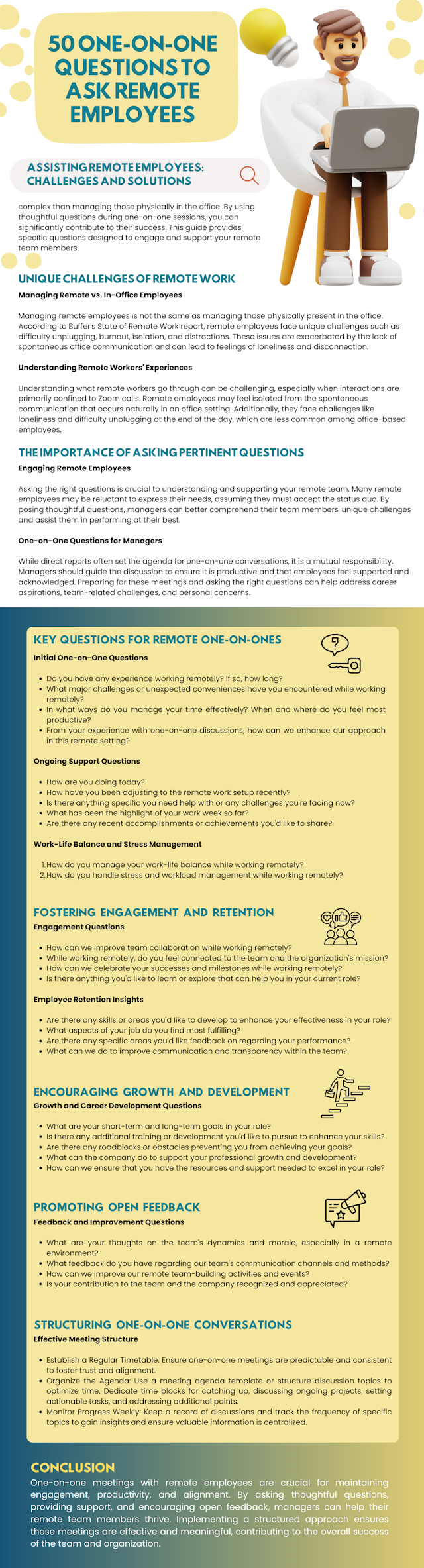 50 One-on-One Questions to Ask Remote Employees