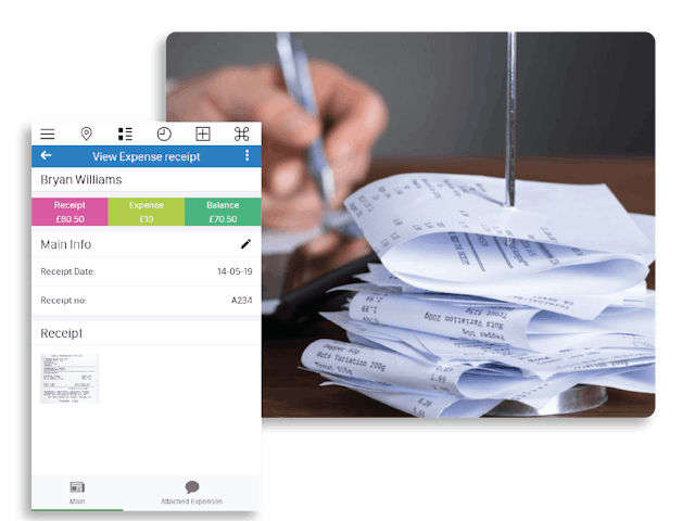 Track Expenses and receipts with our SnowHR software